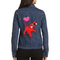 Clifford The Big Red Dog    (4) Ladies Denim Jacket | Artistshot