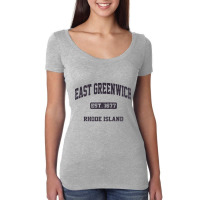 East Greenwich Rhode Island Ri Vintage State Athletic Style Sweatshirt Women's Triblend Scoop T-shirt | Artistshot