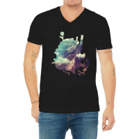 Howl_s Moving Castle Castle V-neck Tee | Artistshot