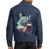 Howl_s Moving Castle Castle Men Denim Jacket | Artistshot