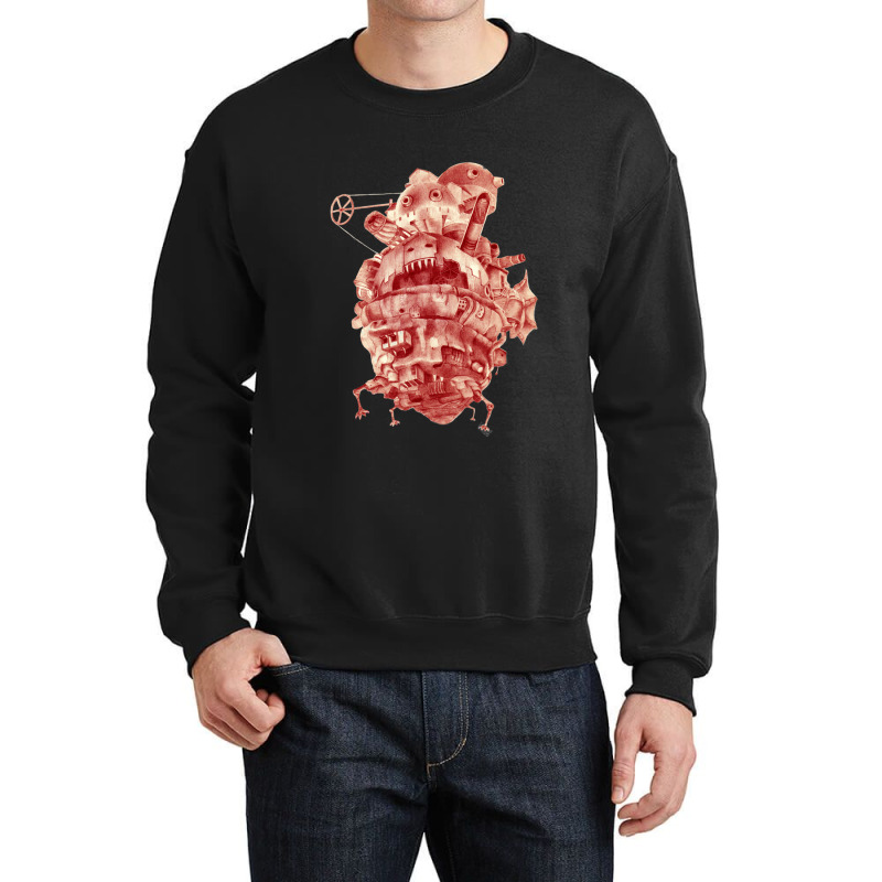 Howl_s Moving Castle In Red Crewneck Sweatshirt by cm-arts | Artistshot