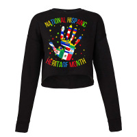 Women Men Latino America Culture Gift National Hispanic T Shirt Cropped Sweater | Artistshot