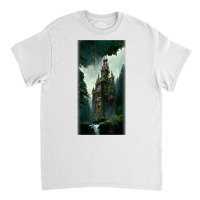 Brownstone Gothic Platform Great Waterfall Redwood Forest T Shirt Classic T-shirt | Artistshot