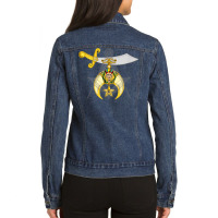 Mason Square And Compass Masonic Shriner Overlay Lodge T Shirt Ladies Denim Jacket | Artistshot