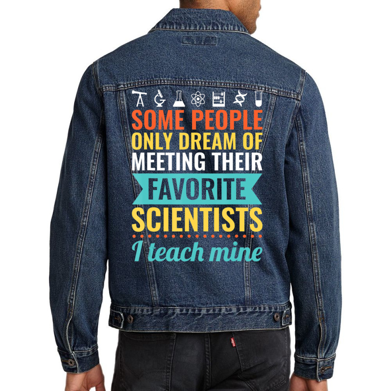 Science Teacher Teach Biology Chemistry Physics Men Denim Jacket | Artistshot