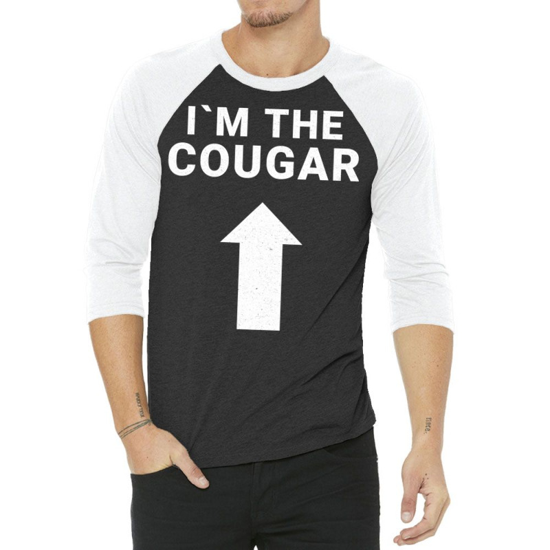 I´m With The Cougar Humor Halloween Birthday Gift 3/4 Sleeve Shirt by thutrinh | Artistshot