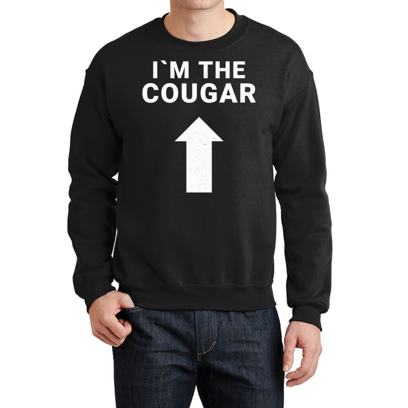 I´m With The Cougar Humor Halloween Birthday Gift Crewneck Sweatshirt by thutrinh | Artistshot