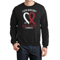 I Wear Burgundy For Sickle Cell Awareness Fighter Warrior Crewneck Sweatshirt | Artistshot