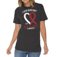 I Wear Burgundy For Sickle Cell Awareness Fighter Warrior Vintage T-shirt | Artistshot