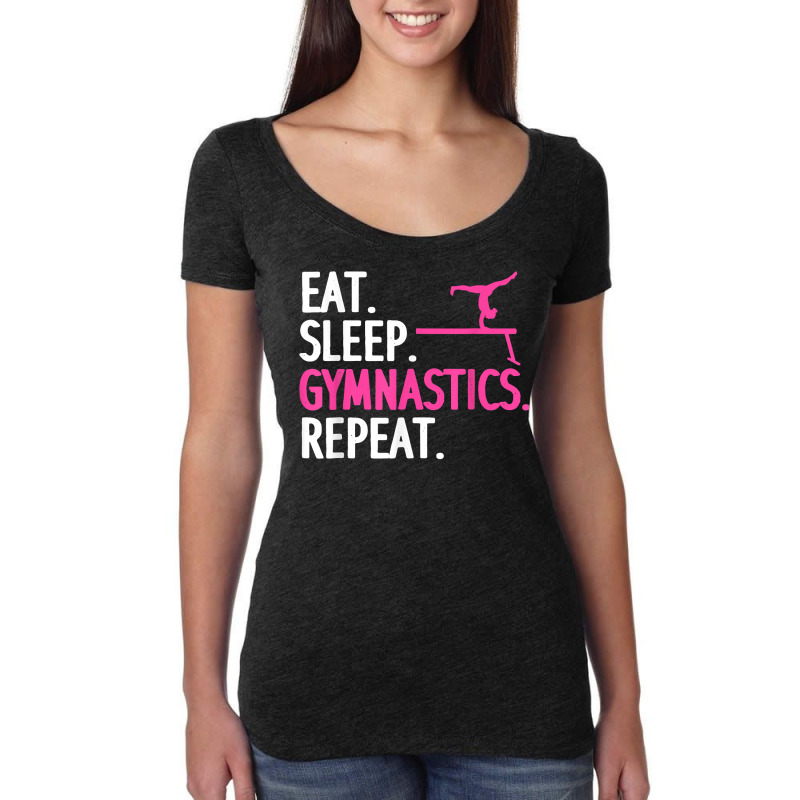 Funny Gymnastics For Women Girls Gymnast Handstand Tumbling T Shirt Women's Triblend Scoop T-shirt by cm-arts | Artistshot