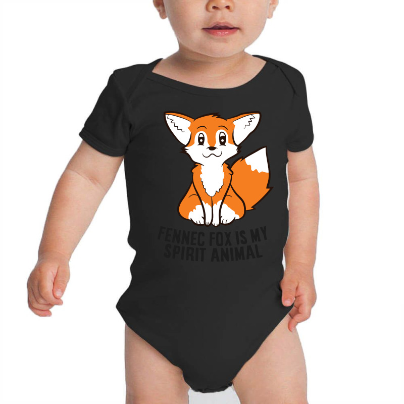 Fennec Fox Is My Spirit Animal Cute Fennec Fox Pullover Hoodie Baby Bodysuit by cm-arts | Artistshot