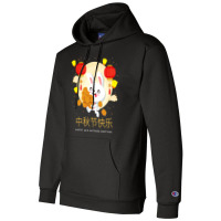 Moon Cake Chinese Festival Mid Autumn Cute Rabbit Bunny Champion Hoodie | Artistshot