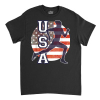 Usa Women Running Track & Field Team American Flag Runner T Shirt Classic T-shirt | Artistshot