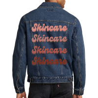 Skincare Skin Specialist Skin Esthetician Retro Skincare Men Denim Jacket | Artistshot