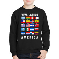 All Latin American Flags Countries Viva Latino America Tee T Shirt Youth Sweatshirt | Artistshot