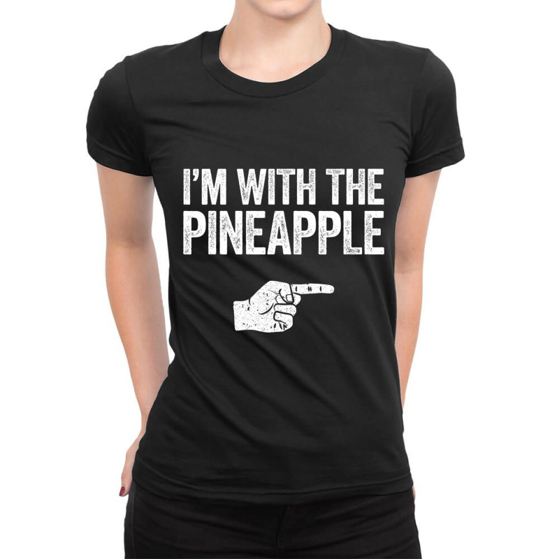 I'm With The Pineapple Ladies Fitted T-Shirt by cm-arts | Artistshot