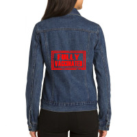 Quarantine Vaccine Pro Vaccination Ladies Denim Jacket | Artistshot