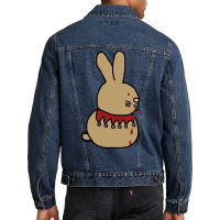 Animals With Sharp Teeth Bunny Rabbit Halloween Horror Men Denim Jacket | Artistshot