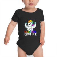 Brother Sister To Big Bro Brothercorn Christmas Gift Baby Bodysuit | Artistshot