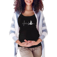 Catamaran Sailing Heartbeat Double Hull Boat Maternity Scoop Neck T-shirt | Artistshot