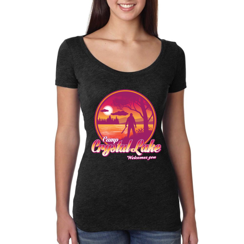 Camp Crystal Lake-n5zg2 Women's Triblend Scoop T-shirt by webberkyla | Artistshot