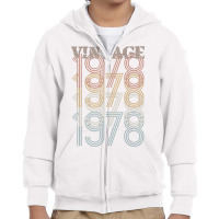 Vintage 1978 Tshirt   Retro 70s Tshirt Youth Zipper Hoodie | Artistshot