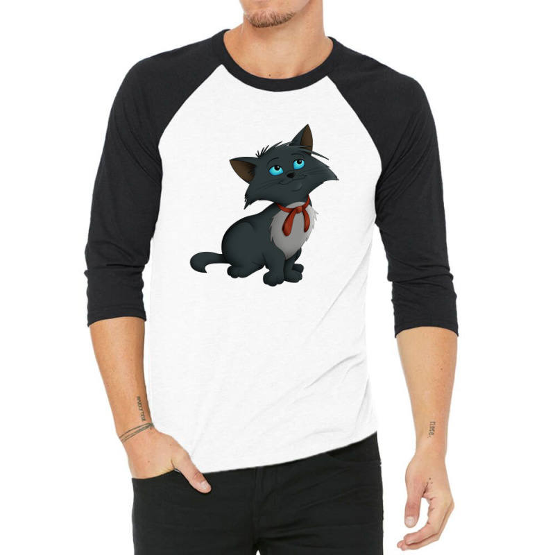 Black Cat 3/4 Sleeve Shirt by meritanila | Artistshot