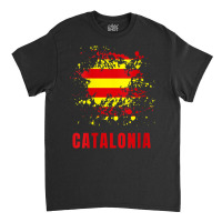 Womens Catalonia Retro Vintage Watercolors Sport Catalan Flag V Neck T Classic T-shirt | Artistshot