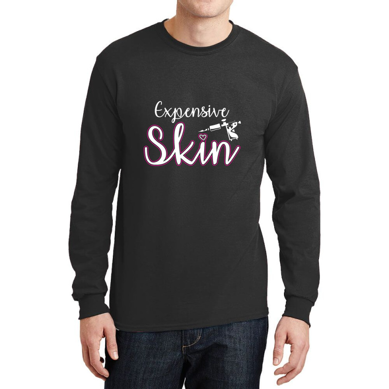 Expensive Skin Tattoo Artist Machine Inked Skin Beards Long Sleeve Shirts | Artistshot