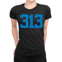 Detroit 313 Area Code   Grit   Sports Fan   Detroiter Fan T Shirt Ladies Fitted T-shirt | Artistshot