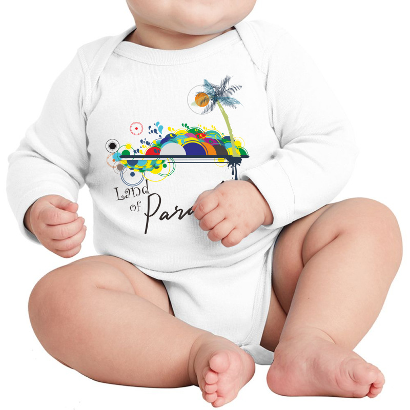 Land Of Paradise Long Sleeve Baby Bodysuit by Colle-Q | Artistshot