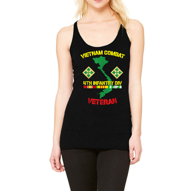 4th Infantry Division Vietnam Combat Veteran Racerback Tank by RomanMikolyants | Artistshot