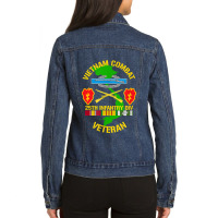 25th Infantry Division Vietnam Combat Veteran Ladies Denim Jacket | Artistshot