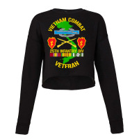 25th Infantry Division Vietnam Combat Veteran Cropped Sweater | Artistshot