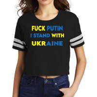 F.uck Funny P.utin I. S.tand W.ith U.kraine T Shirt Scorecard Crop Tee | Artistshot