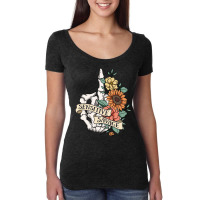 Halloween Floral Skeleton Sensitive Savage Wildflowers Tee Pullover Ho Women's Triblend Scoop T-shirt | Artistshot