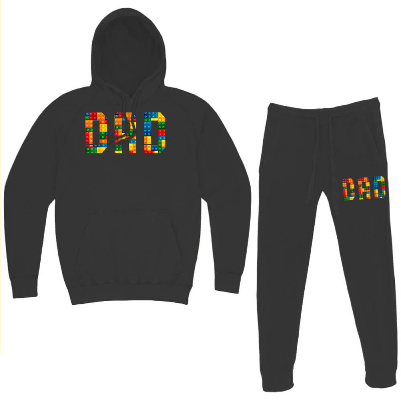 Dad Brick Builder Funny Blocks Master Builder T Shirt Hoodie & Jogger Set | Artistshot