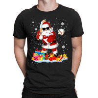 Baseball Santa Playing Baseball Cool Christmas Santa Baseball Player 2 T-shirt | Artistshot