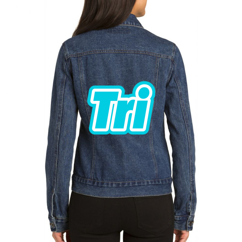 Triathlon Ladies Denim Jacket by KENNETHPCLING | Artistshot