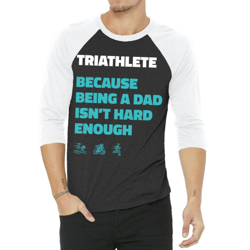 Triathlon Dad 3/4 Sleeve Shirt by KENNETHPCLING | Artistshot