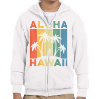 Aloha Hawaii Hawaiian Island Shirt Palm Beach Surfboard Surf T Shirt Youth Zipper Hoodie | Artistshot