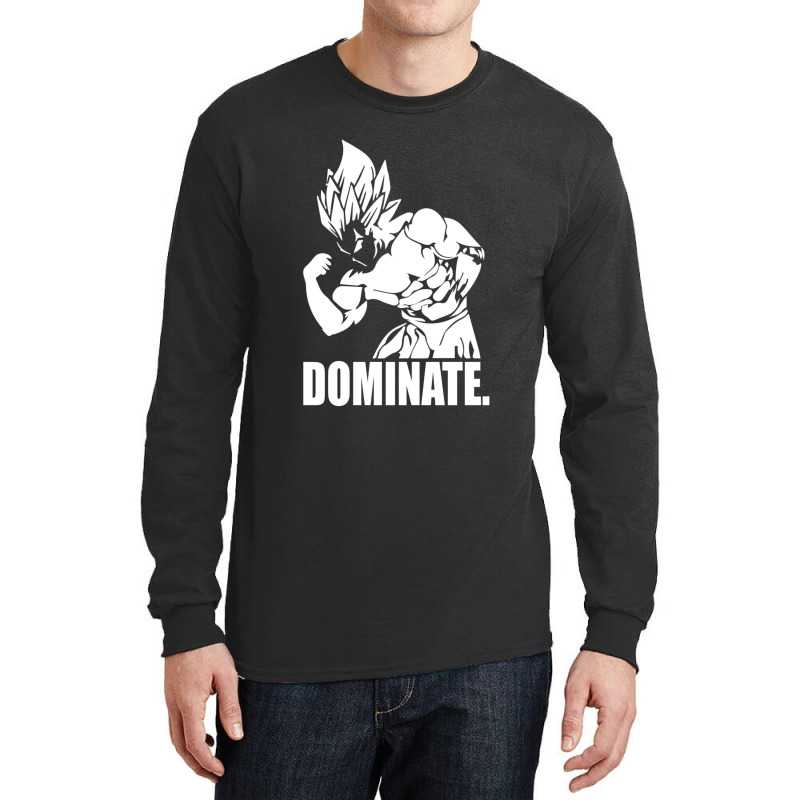 Dominate A Vegeta Bodybuilding A Anime Gym For Friend Long Sleeve Shirts by PierceKnight | Artistshot