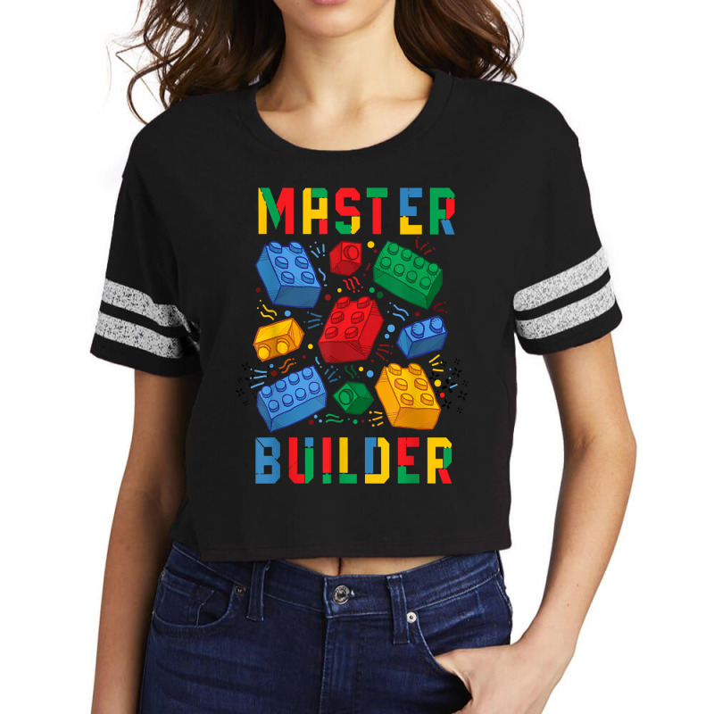 Brick Builder Funny Blocks Master Builder T Shirt Scorecard Crop Tee by tebaekivoti | Artistshot