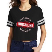 It S About The Finish Line  A Cool Triathlon Shirt Scorecard Crop Tee | Artistshot