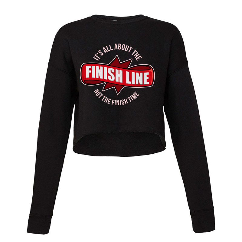 It S About The Finish Line  A Cool Triathlon Shirt Cropped Sweater by KENNETHPCLING | Artistshot