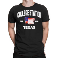 College Station Texas Tx Usa Stars & Stripes Vintage Style Premium T-shirt | Artistshot