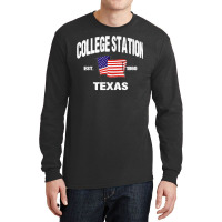 College Station Texas Tx Usa Stars & Stripes Vintage Style Premium Long Sleeve Shirts | Artistshot