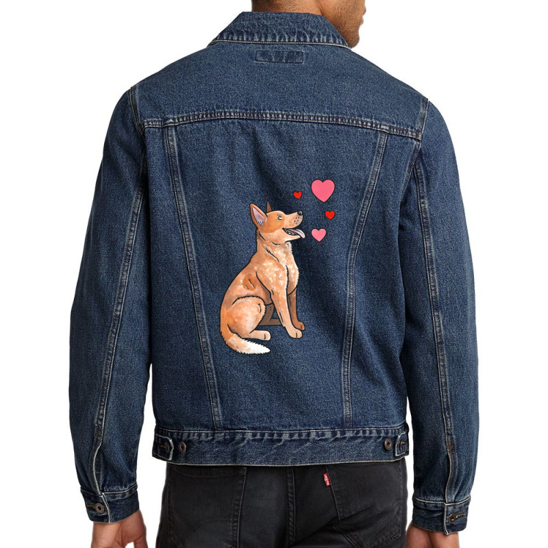 Australian Cattle Dog Love Men Denim Jacket by AudreyRussian | Artistshot