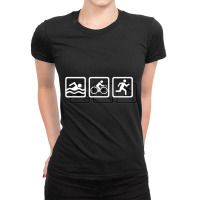 Swim Bike Run (2) Ladies Fitted T-shirt | Artistshot