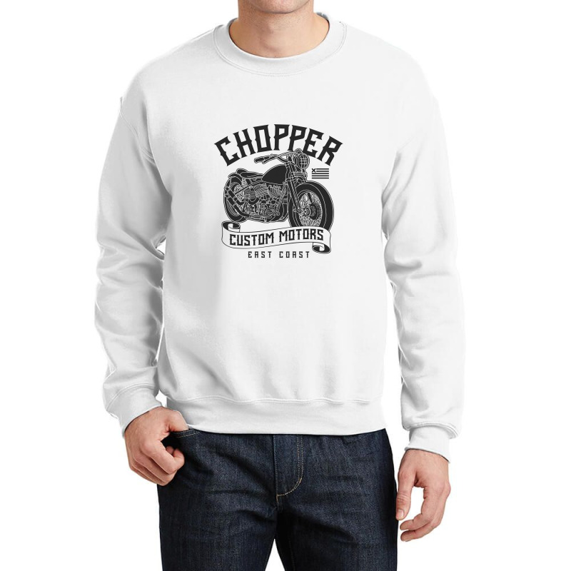 Motorcycle Chopper Crewneck Sweatshirt by Perfect Designers | Artistshot